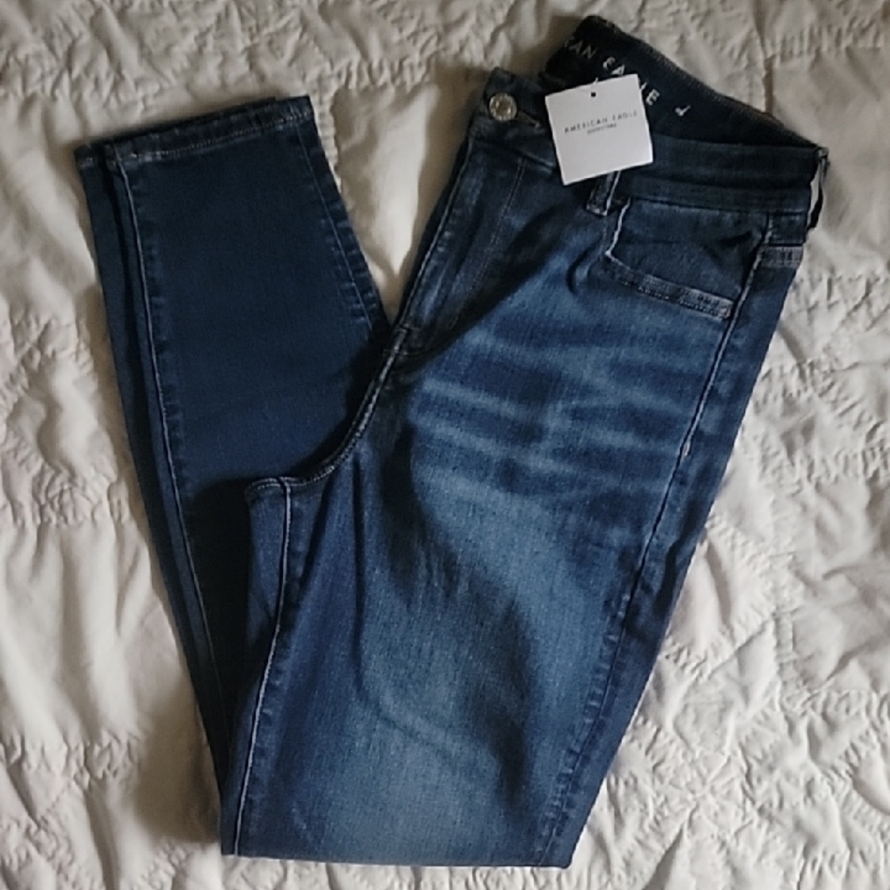Womens American Eagle Curvy Hi-Rise Jeans,Stretch, New With Tags,size 10
